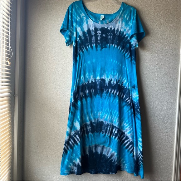 Dharma Trading Co. Blue Tie-Dye Dress - Picture 2 of 8